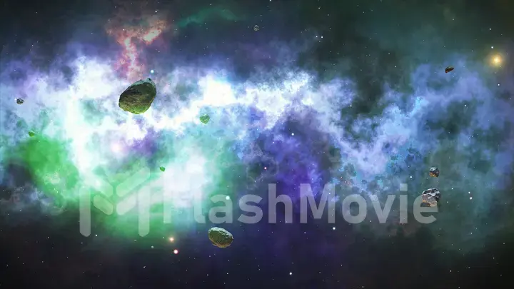 Universe filled with stars, nebula and galaxy