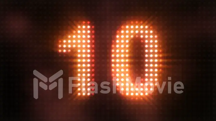 Countdown Lights Counter Floodlight Led Timer From 10 3d illustration