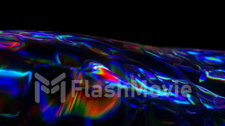 Water splash in slow motion on colorful background. Water splashing and waving 3d illustration, Clean Water Fills The Screen. Liquid Surface Wave close up. Water splashes.