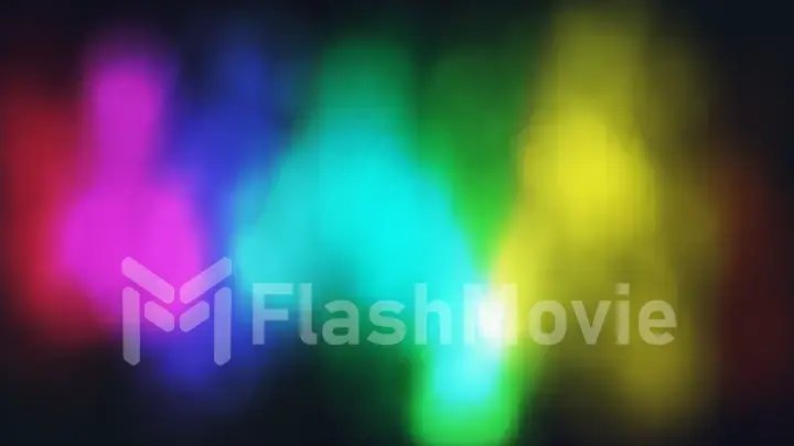 Colorful bokeh of light on black background.