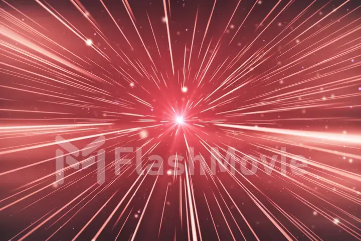 Colorful Space Travel Through Stars Trails. Beautiful Abstract Hyperspace Jump. Digital Design Concept.3d illustration