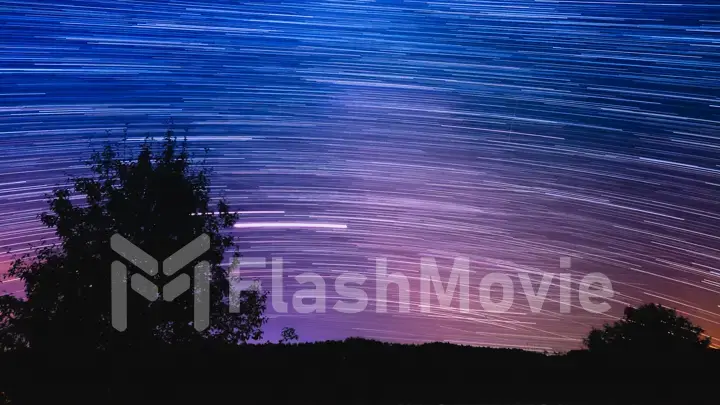 Beautiful star trail image during the night.