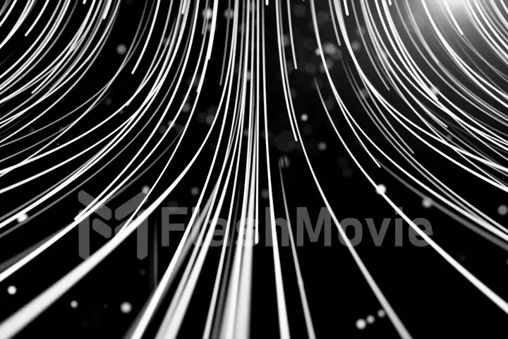 Abstract background with animation moving of lines for fiber optic network 3d illustration.See more color options in my portfolio