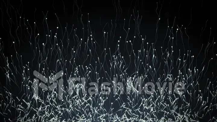 3d illustration abstract background of moving pattern creating particles in chaotic directions