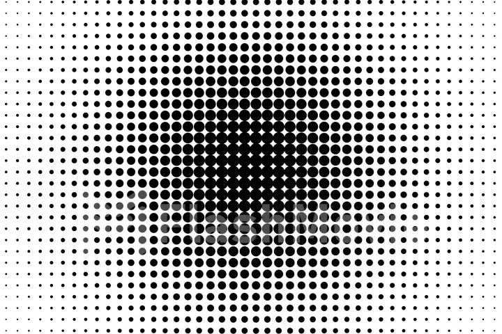 Abstract black and white halftone copy space