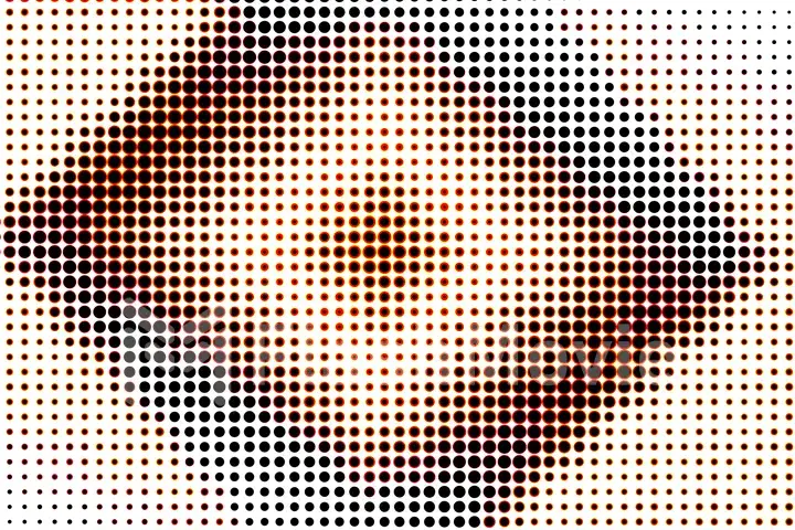Abstract rhombus halftone on a white background copy space