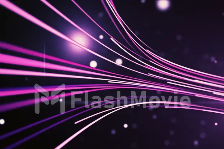 Abstract background with animation moving of lines for fiber optic network 3d illustration.See more color options in my portfolio