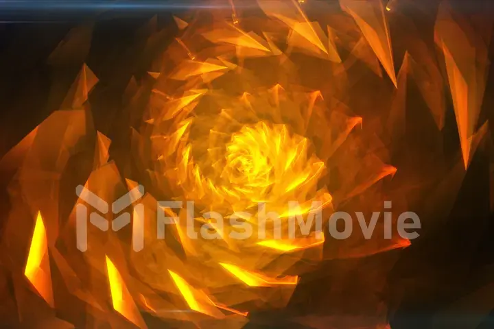 Orange abstract hypnotic background. Twisting spiral 3d illustration