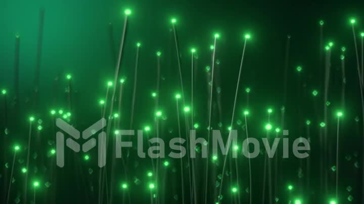 Abstract technology background. Distribution of the light signal on Optical fibers. Electric circuit and power of data internet. High speed internet connection. Seamless loop 3d render