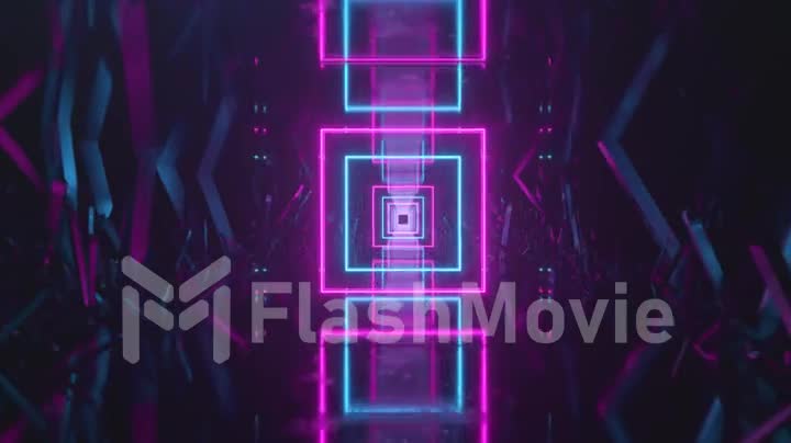 Flying in abstract space along crystalline blocks