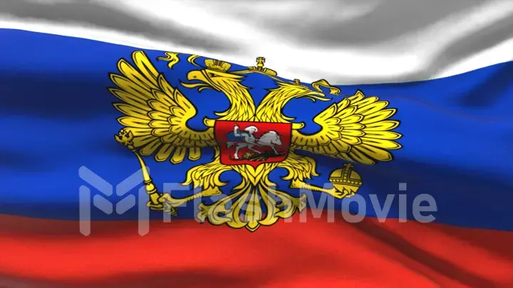 3d illustration of the Russian flag waving in the wind