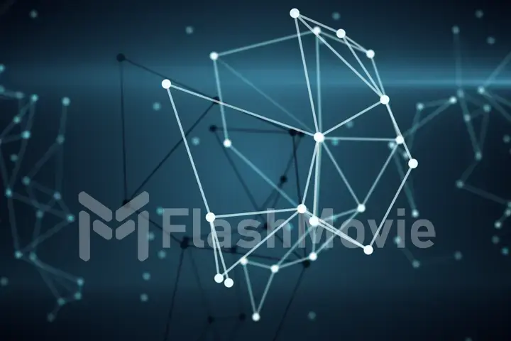 Abstract communication technology network digital background copy space 3d illustration