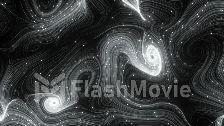 Abstract background of topographic map concept. Contour map. 3d illustration. Valleys and mountains. Geography concept. Wavy backdrop. Space surface. magic neon light curved swirl line