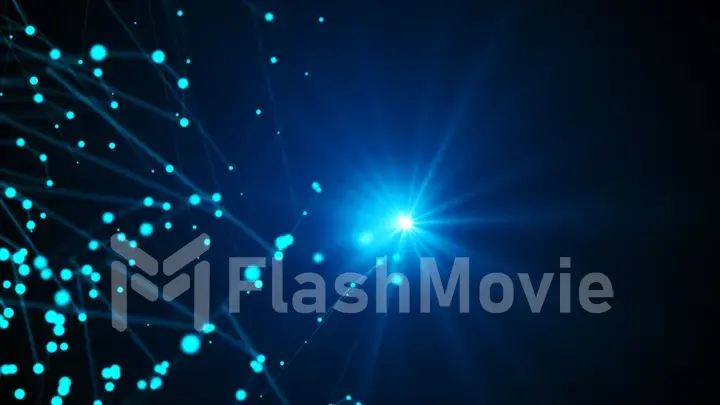 3D Blue Abstract Mesh Background with Circles, Lines and Shapes Design Layout for Your Business illustration