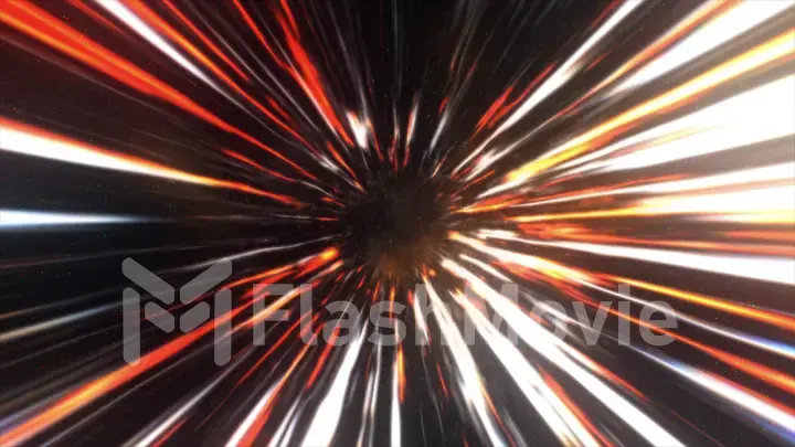 Wormhole right in time and space, clouds and millions of stars. Acceleration directly through this scientific wormhole with the space. 3d illustration