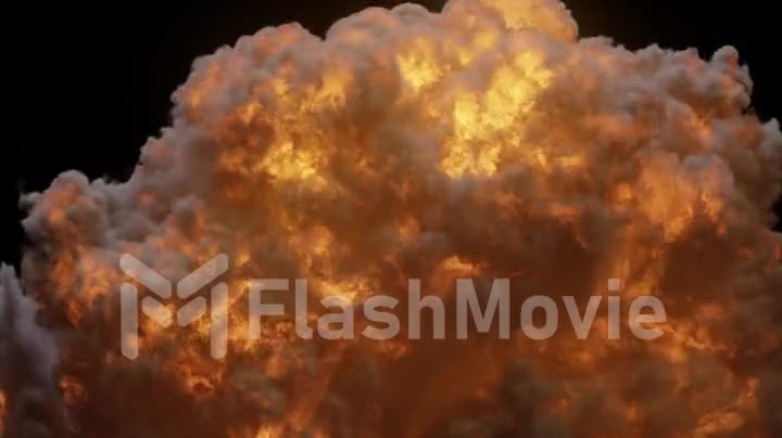A realistic fiery explosion