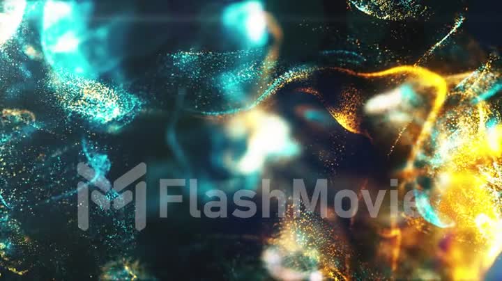 Abstract background of particles and fluids