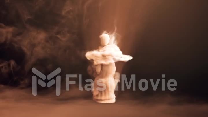 Dancing character from smoke