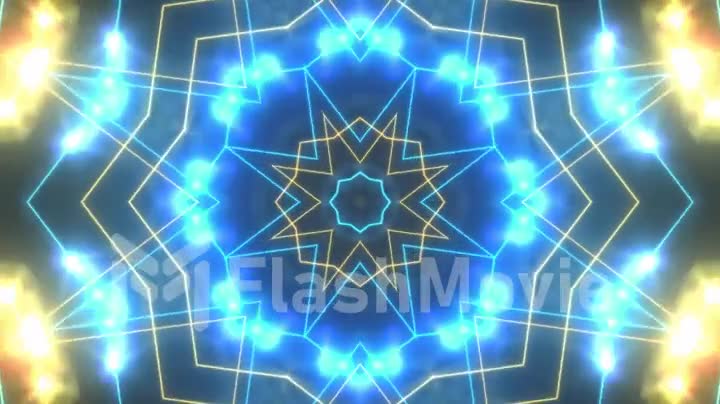 Abstract disco light kaleidoscopes background