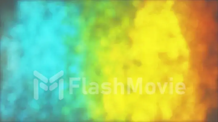 Colorful bokeh of light on white background.