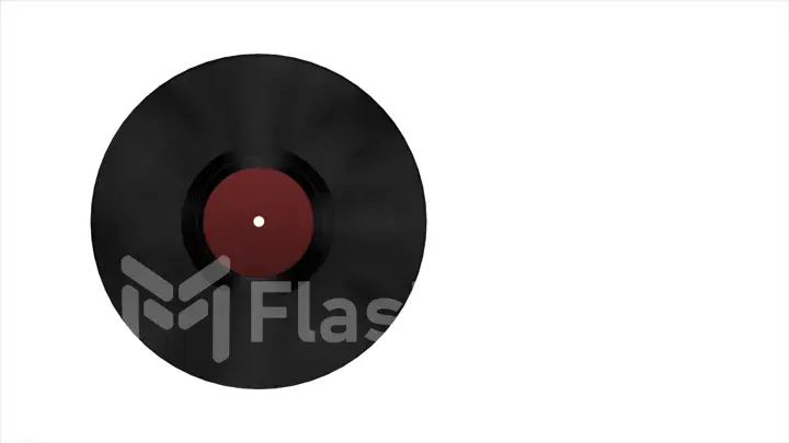 Old vinyl record isolated on white background with clipping path