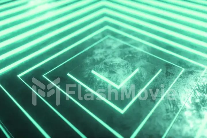 Abstract luminous metalic cubic surface in motion. S3d illustration of cubes moving up and down. Abstract background for business presentation