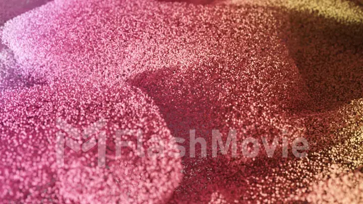 Abstract background with floating particles with depth of field. Wave with millions of particles. Digital technology. Futuristic wave. Modern trendy design for banner or poster. 3d illustration