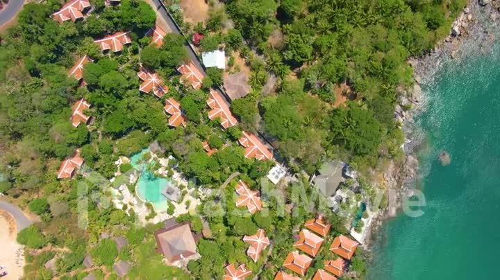 Phuket resort island in thailand. 4k aerial footage.