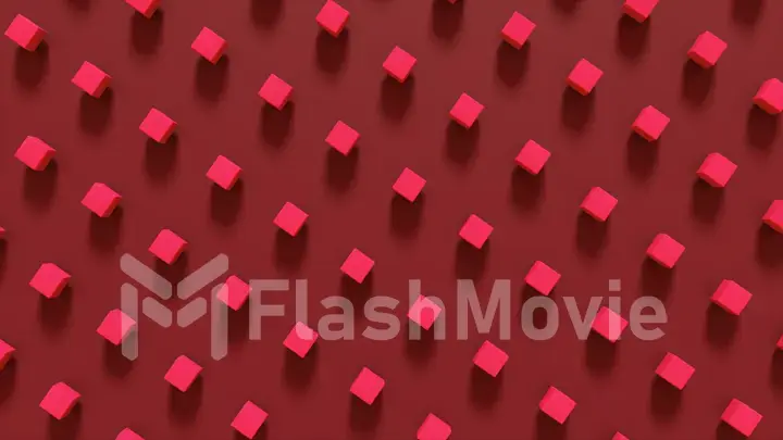 Abstract 3d illustration of geometric shapes. Modern background, motion design of cubes for poster, cover, branding, banner, placard.
