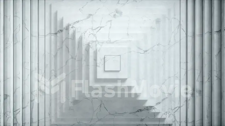 Abstract squares pattern with offset effect. Animation of blank squares in textured marble. Abstract background for business presentation. 3d illustration