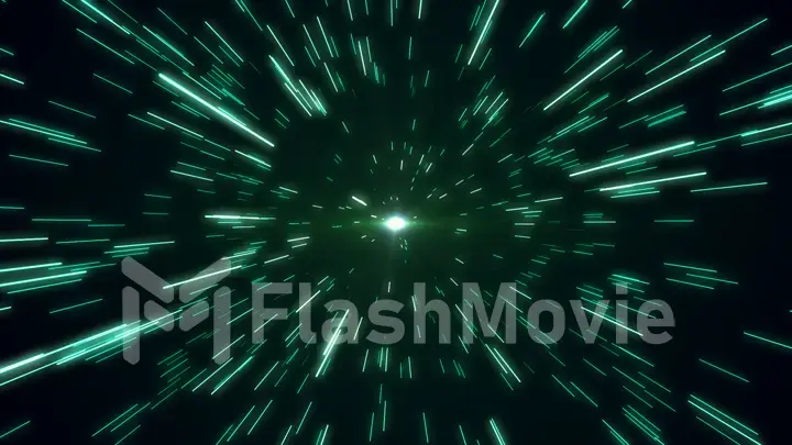 hyperspace star field zoom blur 3d illustration