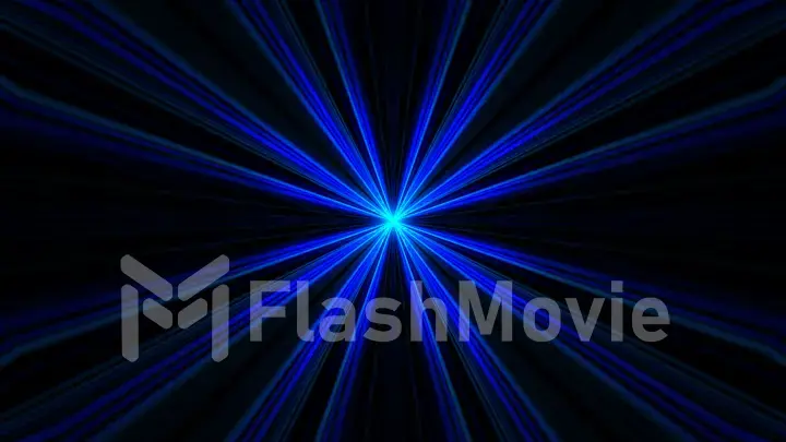 VJ Fractal blue kaleidoscopic background. Background motion with fractal design. Disco spectrum lights concert spot bulb. 3d illustration