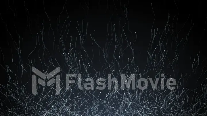 3d illustration abstract background of moving pattern creating particles in chaotic directions