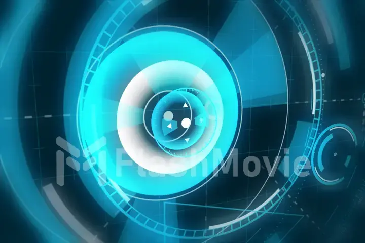 Sci fi futuristic user interface head-up display. illustration. background.