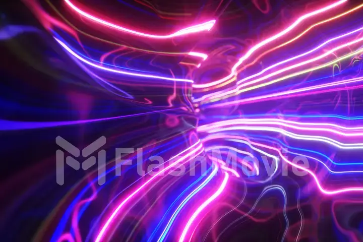 Abstract colorful background of topographic map concept. Wavy backdrop. Space surface. magic neon light curved swirl line. Modern light spectrum 3d illustration