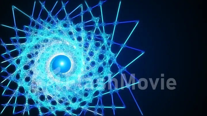 3D Blue Abstract Mesh Background with Circles, Lines and Shapes Design Layout for Your Business illustration