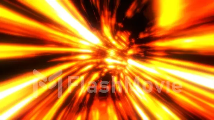 Fiery interstellar travel, computer generated abstract background, 3D rendering