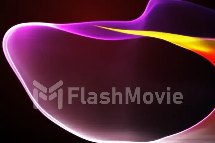 Abstract light purple wave on a dark background 3d illustration