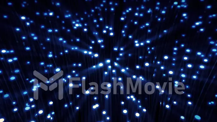 Seamless abstract animation optical fibers of distribution of the light signal 3d illustration