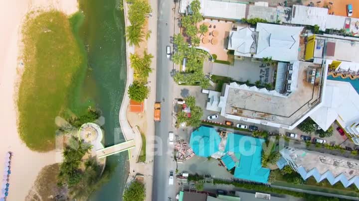 Phuket resort island in thailand. 4k aerial footage.