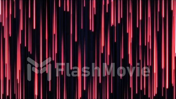 Red neon animated VJ background 3d illustration