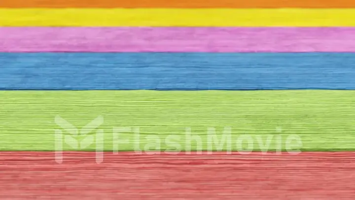 Old wood plank rainbow background with depth of field. 3d illustration