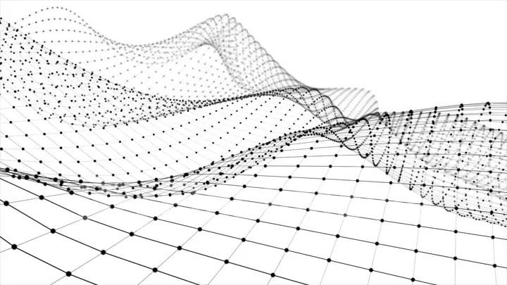 Wireframe - a skeletal three-dimensional model in which only lines and vertices are represented 3d illustration