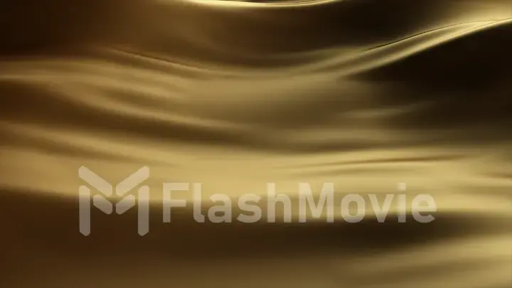 3d illustration of fabric chocolate background in motion. Smooth waves of matter waving from the wind. The canvas develops shimmering.
