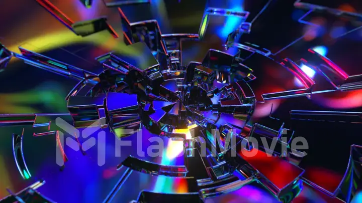 Abstract diamond background. Moving blocks. 3d illustration