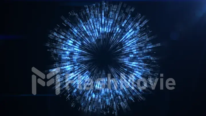 Abstract circle digital technology background 3d illustration