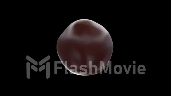 Animation of drops of chocolate