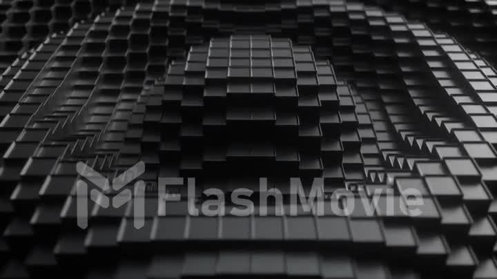 Dark plastic cubic surface in wave motion
