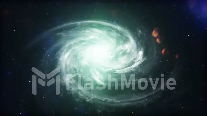 Galaxy in space, beauty of universe, cloud of star, blur background, 3d illustration