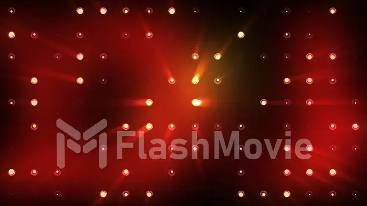 Bright floods of orange light flash very brightly.